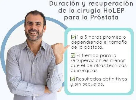 Duración de la cirugía de próstata