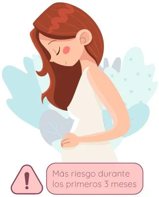 ilustración de embarazo de riesgo de 3 meses